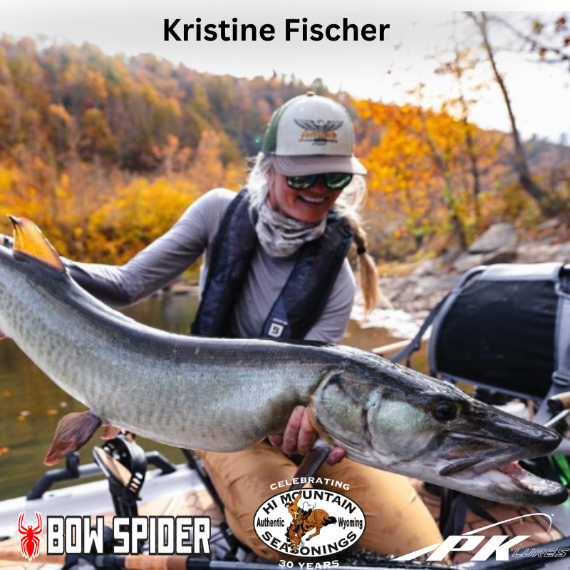 Muskie Nut and Kayak Bass Fishing Champion Kristine Fischer